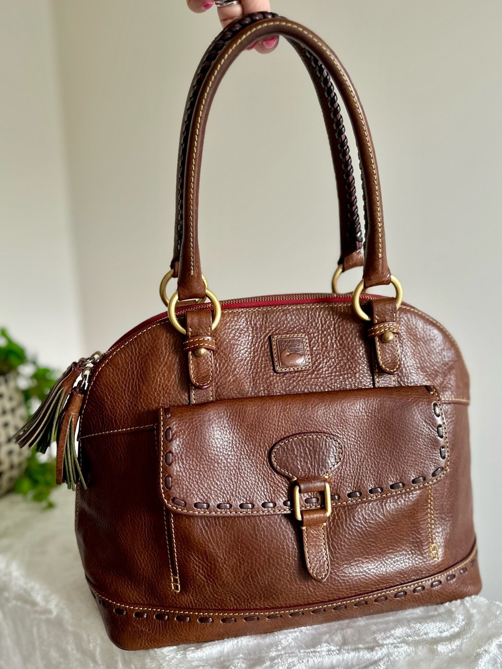 Dooney & Bourke Florentine Domed Front Pocket Shoulder Bag - Picture 8 of 15